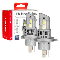 Żarówki samochodowe LED seria X5 Winger H4 6000K Canbus AMIO-03945