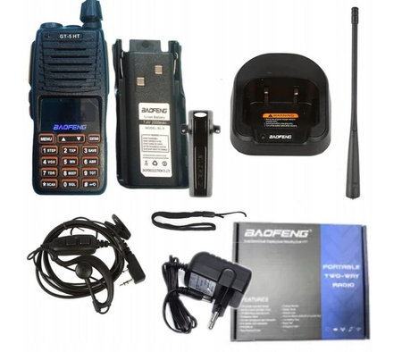 WALKIE TALKIE GT-5 HT 5W BAOFENG KRÓTKOFALÓWKA