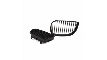 Grill sportowy pojedyncze żeberka Matt Black BMW 1 E81 E82 E87 E88 przed liftem 2004-2007