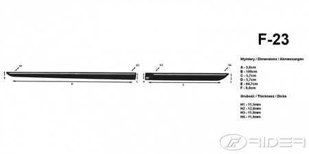 Ford Kuga II listwy boczne