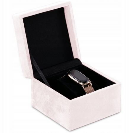 ORGANIZER NA BIŻUTERIĘ BASA ZEGARKI DROBIAZGI PUDEŁKO SZKATUŁKA OBICIE WELUR