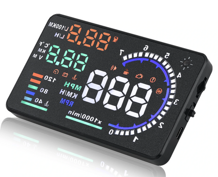 Wyświetlacz projektor LED LCD HUD OBD2 5.5 ZEGARY