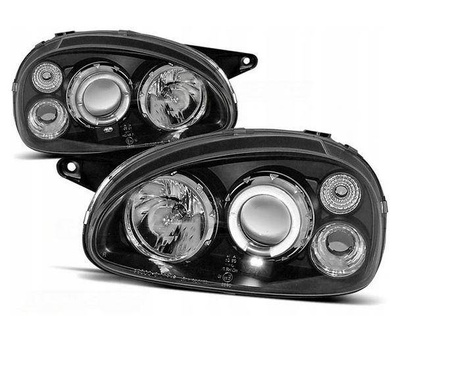 Reflektory lampy Opel Corsa B BLACK RINGI