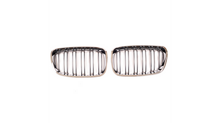 Grill sportowy podwójne żeberka Chrome & Black BMW 1 F20 F21 przed liftem 2011-2015