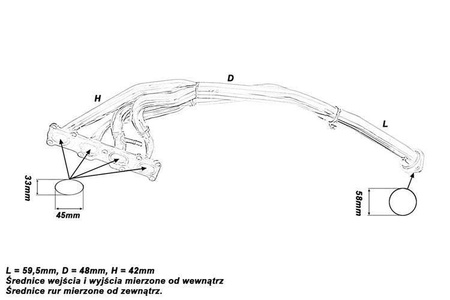 Kolektor wydechowy MAZDA MX-5 1.8l 93-97 4-2-1