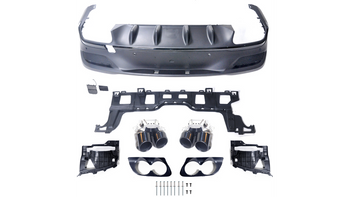 Tylny dyfuzor w zestawie z czarnymi końcówkami wydechu MERCEDES GLE C167 2019-obecnie