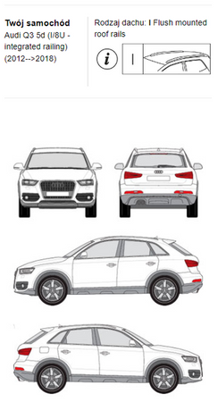 Bagażnik dachowy CRUZ AIRO FIX DARK Audi Q3 12-18