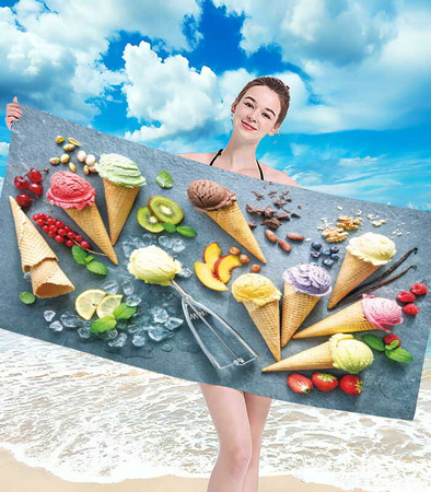 RĘCZNIK PLAŻOWY KĄPIELOWY 100 X 180 CM MIKROFIBRA DUŻY SZYBKOSCHNĄCY MIĘKKI KOLOROWY