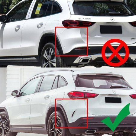 AMG LOOK FLICS AERO FLAPS BLACK MERCEDES GLA H247