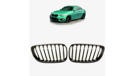 Grill sportowy pojedyncze żeberka Gloss Black BMW 2 F22 F23 2013-2021