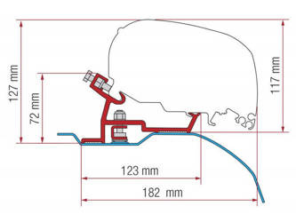 Adapter do markizy F35 VW T5/T6 Multivan Trasporter - Fiamma
