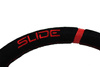 Kierownica SLIDE 350mm offset:80mm Zamsz Red