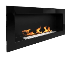Biokominek wiszący 900x400 czarny połysk