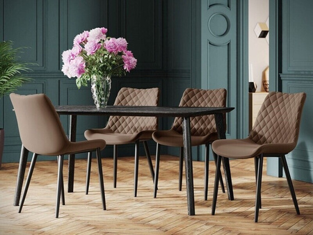 KRZESŁO SHARONTI NOWOCZESNY DESIGN PIKOWANE TAPICEROWANE WELUR SALON BIURO