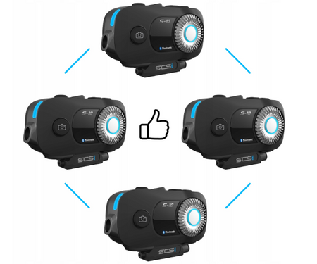 Interkom motocyklowy kamera Full HD WiFi SCS S10