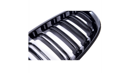 Grill sportowy podwójne żeberka Gloss Black BMW 5 E60 E61 2003-2010