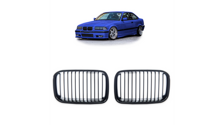 Grill sportowy pojedyncze żeberka Gloss Black BMW 3 E36 Compact przed liftem 1991-1996