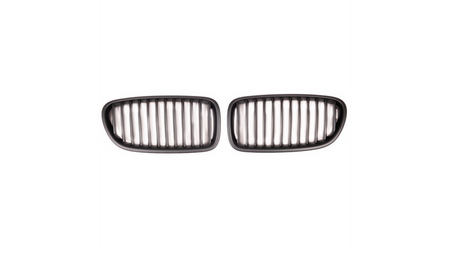 Grill sportowy pojedyncze żeberka Matt Black BMW 5 F10 F11 2010-2018
