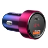 Ładowarka samochodowa Baseus Magic USB + USB-C QC 4.0  PD 45W (czerwono-niebieska)