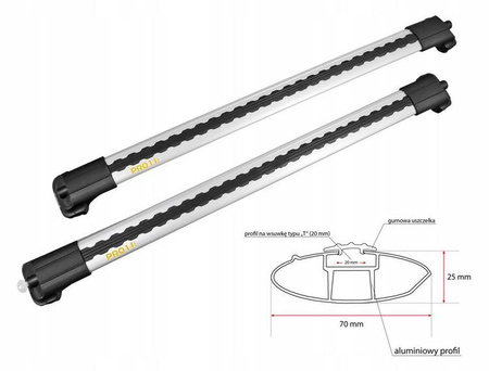 Bagażnik dachowy relingi VW Passat B8 Kombi 2014-2023