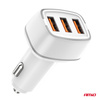 Ładowarka samochodowa 2x USB-A + USB-C 32W AMIO-03890