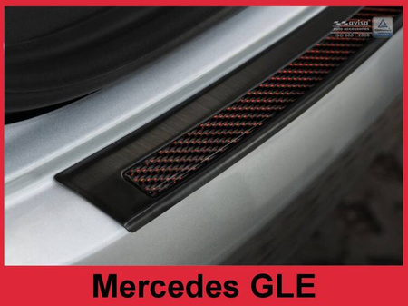 Nakładka na zderzak tylny do MERCEDES GLE klasa Carbon+Stal