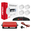 Zestaw czujników parkowania cofania LED 4 sensory białe AMIO-01566