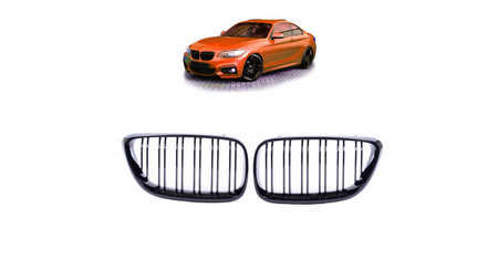 Grill sportowy podwójne żeberka Gloss Black BMW 2 F22 F23 2013-2021