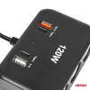 Rozdzielacz gniazda zapalniczki z ładowarką 2x USB-A 1x USB-C QC4.0 12V 24V 120W 80cm AMIO-04366