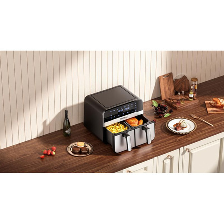 FRYTKOWNICA BEZTŁUSZCZOWA AIRFRYER 9L 2500W DWIE KOMORY +LCD KD4180