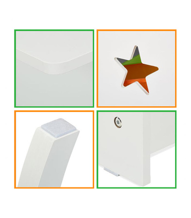 ZESTAW MEBLI DLA DZIECI STOLIK + 2 KRZESŁA POJEMNIKI NA ZABAWKI