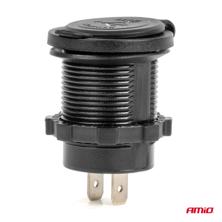 Ładowarka samochodowa z gniazdami USB wodoodporna 4.2A 2xUSB 12V 24V AMIO-04217