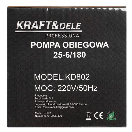 POMPA OBIEGOWA 25-6/180 KD802