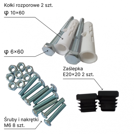 Półka garażowa ścienna metalowa dodatkowa PG2MCSD