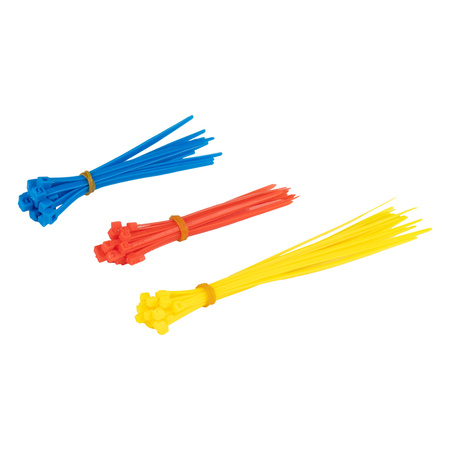 Opaski zaciskowe plastikowe wielokolorowe zestaw 60 szt. AMIO-04313