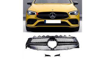 Grill sportowy Black A-Type z PDC MERCEDES CLA C118 X118 2019-obecnie