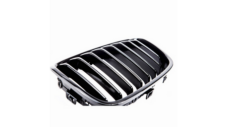 Grill sportowy pojedyncze żeberka Gloss Black  BMW 1 (F20, F21) Hatchback przed liftem 2011-2015