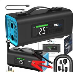 Jump Starter Booster 54,76Wh PD30W Kompresor Samochodowy Dmuchawa Powerbank