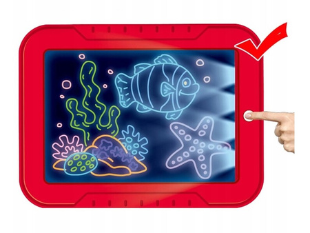 MAGIC PAD TABLET GRAFICZNY MAGICZNY ZNIKOPIS TABLICA LED SZABLONY MAZAKI