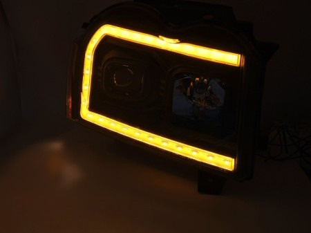 Reflektory lampy Tube Light Black Jeep Grand Cherokee 2005–2008