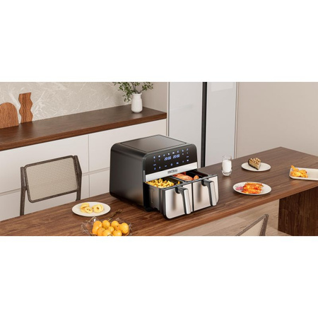 FRYTKOWNICA BEZTŁUSZCZOWA AIRFRYER 9L 2500W DWIE KOMORY +LCD KD4180