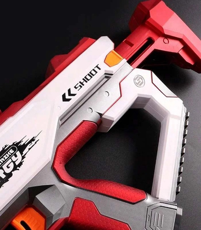 PISTOLET NA KULKI ŻELOWE CZERWONY WYRZUTNIA KARABIN AUTOMATYCZNY AKUMULATOROWY OKULARY POJEMNIK KULKI ŻELOWE 10000 SZT. DLA DZIECI DO ZABAWY