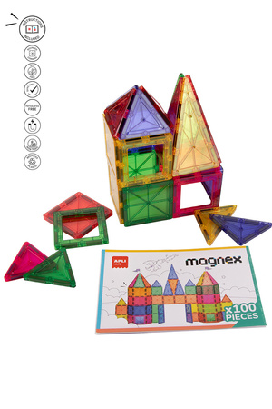 Klocki magnetyczne Magnex Apli Kids 100 el.