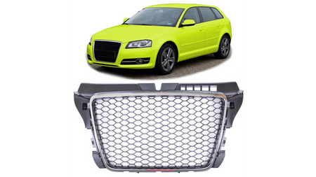 Grill sportowy Chrome & Black W/O PDC AUDI A3 Facelift 2008-2012
