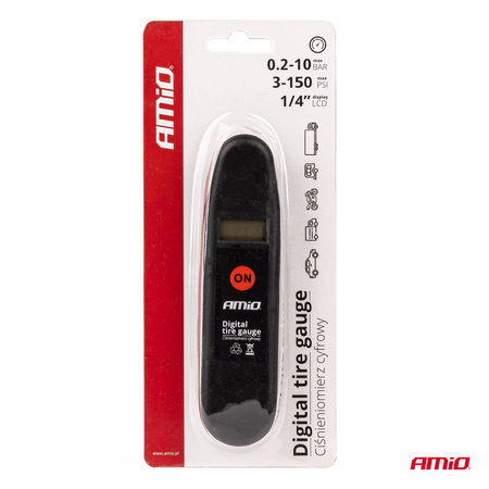 Ciśnieniomierz cyfrowy 10 bar 3-150 PSI AMIO-02940