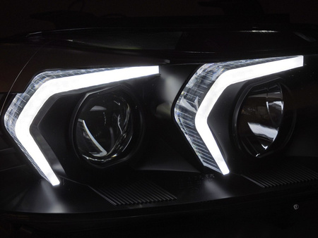 Lampy przednie BMW E90 E91 neon LED look G20 black