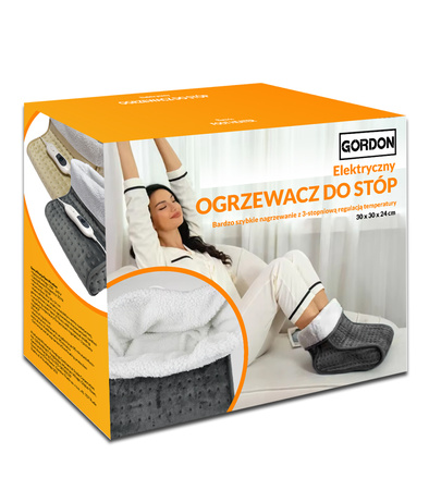 OGRZEWACZ ELEKTRYCZNY DO STÓP BUT GRZEWCZY MIĘKKI CIEPŁY BEŻOWY Z FUTERKIEM PILOT TIMER 3 TRYBY