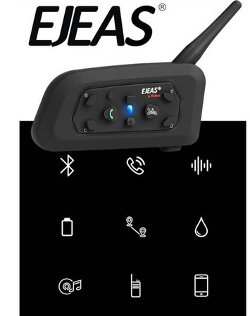 Interkom intercom motocyklowy ejeas v6 pro 1200m