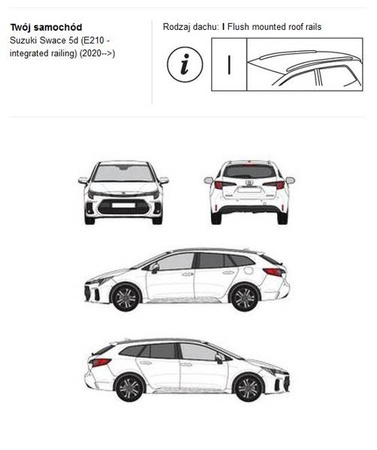 Bagażnik dachowy CRUZ AIRO FIX Toyota Corolla Touring Sports/Suzuki Swace