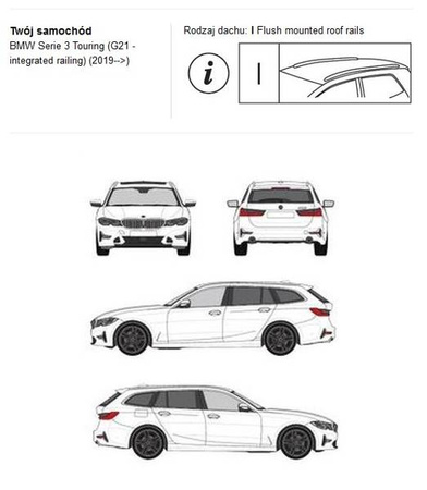 Bagażnik dachowy CRUZ AIRO FIX BMW 3 G21 Touring